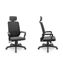 Ver imagem 2 de Cadeira de Escritório Adrix Presidente Ergonômica NR17 Presidencial Vinil Base Rodízios Encosto