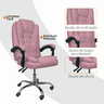Kit 6 Cadeiras de Escritório Presidente Reclinável Ajustável - Rosa Chiclete - 8