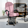 Kit 6 Cadeiras de Escritório Presidente Reclinável Ajustável - Rosa Chiclete - 9