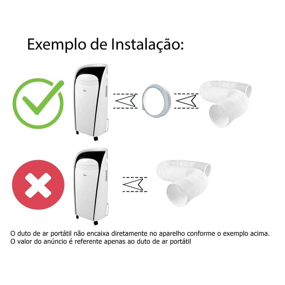 Duto de Exaustão Ar Condicionado Portátil 130mm Facil Instalação Electrolux Po12f - 4