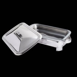 Suporte de Aço Inox com Refratário e Tampa Veneza 37cmx23cm Rojemac - 2