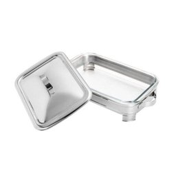 Suporte de Aço Inox com Refratário e Tampa Veneza 37cmx23cm Rojemac - 1