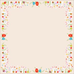 Toalha de Mesa-quadrada para Páscoa 100% Algodão1,36x1,36m