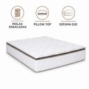 Ver imagem 3 de Cama Box Casal (Colchao + Base) Molas Ensacadas Kings Branco / Preto Gazin