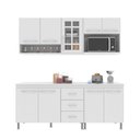 Ver imagem 6 de Cozinha Modulada Compacta Fidelitá Viena 4 Peças 190cm 9 Portas 3 Gavetas com Tampo Branco