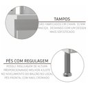 Ver imagem 3 de Cozinha Modulada Compacta Fidelitá Viena 4 Peças 190cm 9 Portas 3 Gavetas com Tampo Branco