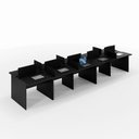 Ver imagem 2 de Mesa Escritório Plataforma 10lugares 4,50x1,20 Preto Inteiro!!