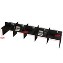 Ver imagem 5 de Mesa Escritório Plataforma 10lugares 4,50x1,20 Preto Inteiro!!