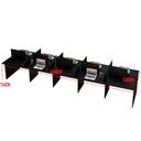 Ver imagem 5 de Mesa Escritório Plataforma 10lugares 4,50x1,20 Preto Inteiro!!