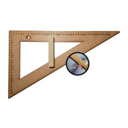 Conj 2 Kit Geométrico do Professor Mdf Com Régua 1 M, 1 Compasso Para Quadro Branco, 1 Esquadro 30/6 - 3
