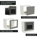 Ver mais imagens de Balcão para Forno de Embutir 80 X 60 Cm sem Tampo Branco/cinza Agata Madesa Branco/cinza