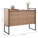 Ver imagem 2 de Buffet Aparador Industrial 3 Portas para Sala de Jantar