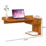 Mesa de Computador Notebook Suspensa Parede com Prateleira - Freijo - 3