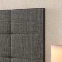 Ver imagem 6 de Kit Quarto 2 Mesinhas Pequena Gaveta Nicho Mudo Retrô Cabeceira Estofada Suspensa Cama Box Casal 1,