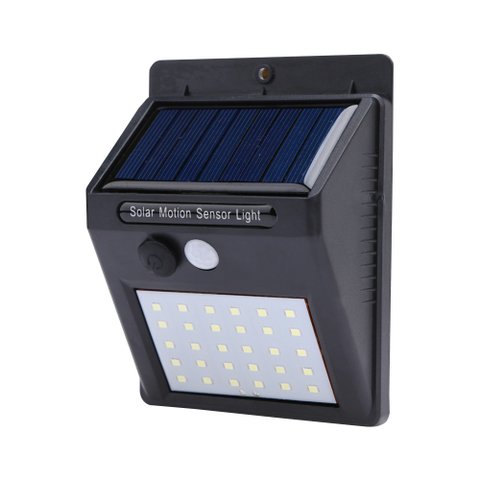 Kit 5 Luminária Solar Iluminação Jardim Exterior Parede 30 Leds Lorben