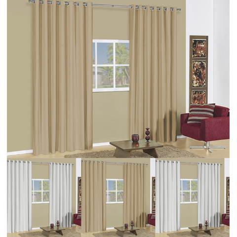 cortina quarto percianas bleckout tecido grosso ilhós cromado corta luz 3m luxo