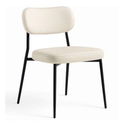 Cadeira Lilly Courino Offwhite - Sallar Home