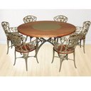 Ver imagem 4 de Conjunto com Mesa 1,60m Madeira Giratória e 6 Cadeiras Poltronas Malbec Marrom