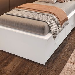Cama Box Solteiro 02 Gavetas Dengo:branco - 7