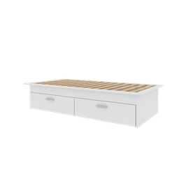Cama Box Solteiro 02 Gavetas Dengo:branco - 8