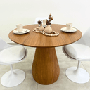 Ver imagem 2 de Mesa de Jantar Cone Balonê Redonda 80 Cm Tampo Freijó Base Freijó Personal Art Design