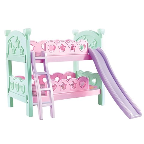 Cama com Escorregador de Brinquedo com Dois Andares - Cores Sortidas - Well Kids UNICA Cama com Escor