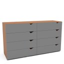 Ver imagem 2 de Cômoda Porto com 8 Gavetas 150x84cm Freijó/Cinza 240820