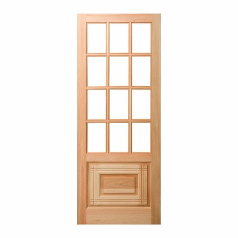 Folha de Porta Maciça em Eucalipto Acabamento Natural 210x92cm PM11 Oriental Cruzeiro Portas