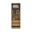 Ver imagem 5 de Guarda Roupa Casal Modulado 5 Portas Bater 4 Gavetas MDF Olmo