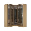 Ver imagem 6 de Guarda Roupa Casal Modulado 5 Portas Bater 4 Gavetas MDF Olmo