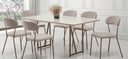 Ver imagem 6 de Cadeiras Jantar Moderna Design Lançamento 2 Unidade:off White/champagne