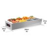 Buffet Térmico de Mesa Aquecido Inox 8 Cubas 1/2 com Tampa 127v - 1