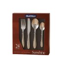 Ver imagem 1 de Conjunto de Talheres Sunshine Fratelli Aço Inox Prime 24 Peças Mesa e Chá