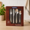 Ver imagem 2 de Conjunto de Talheres Sunshine Fratelli Aço Inox Prime 24 Peças Mesa e Chá