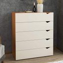 Ver imagem 1 de Cômoda com 5 Gavetas 90cm 240822 Linha Porto Politorno Móveis