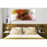 Quadro Decorativo Grande Abstrato Tons vermelhos - 200x100cm - 4