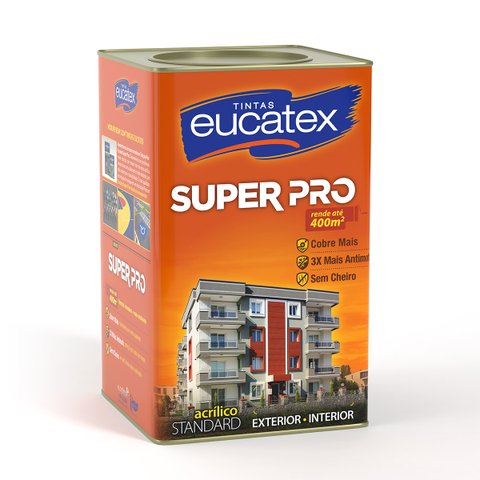 Tinta Parede Acrílico Fosco Super Pro Eucatex 18l