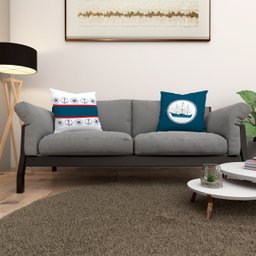 Capas de Almofadas Kit 2 Peças Decorativa Estampada 40x40 Sala Sofá Cama Com Zíper Invisível Navio - 2