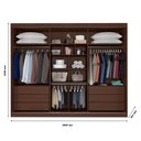 Ver imagem 4 de Guarda Roupa Athenas 2 Portas com Espelho 100% Mdf Ipê Off White - Móveis Europa