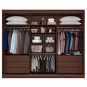 Ver imagem 3 de Guarda Roupa Athenas 2 Portas com Espelho 100% Mdf Ipê Off White - Móveis Europa