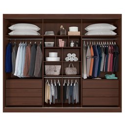 Guarda Roupa Athenas 2 Portas com Espelho 100% Mdf Ipê Off White - Móveis Europa - 3