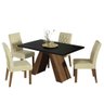 Conj. Mesa Tampo De Madeira 4 Cadeiras Rustic/Preto/Imperial - 8