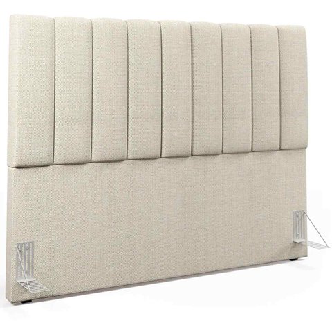 Cabeceira Cama Box King Dubai 1,95cm - Linho Bege