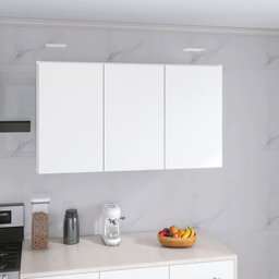 Armário de Cozinha Aereo Branco 3 Portas 90cm Ajl Store Armario Aereo - 1