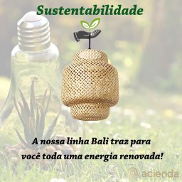 Pendente de Palha Rustico Artesanal Fibra Natural Sala Nat20 - 2