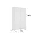 Ver imagem 3 de Guarda-Roupa Casal Viena 2 Portas Deslizantes Branco - Fazzio