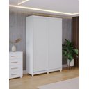 Ver imagem 2 de Guarda-Roupa Casal Viena 2 Portas Deslizantes Branco - Fazzio