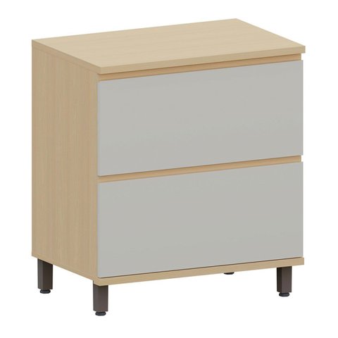 Balcão para Cozinha 80 cm 1 Porta 1 Gaveta Aurora Cinza Cristal
