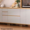 Ver imagem 4 de Balcão para Cozinha 80 cm 1 Porta 1 Gaveta Aurora Cinza Cristal