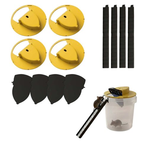 Ratoeira Armadilha Kit 4 Uni Pega Rato Controle de Praga Gaiola Reutilizavel Roedor Camundongo Casa 